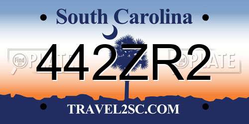 442ZR2 South Carolina License Plate