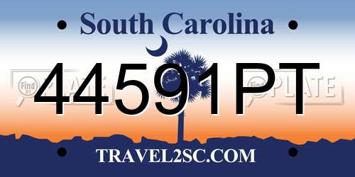 44591PT South Carolina License Plate