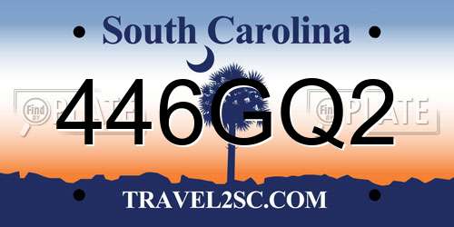 446GQ2 South Carolina License Plate