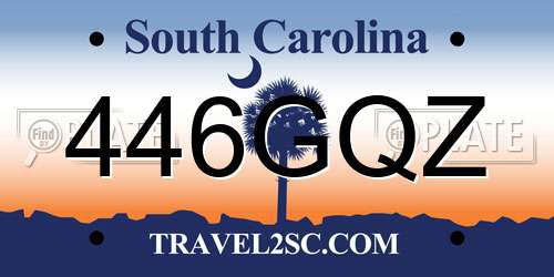446GQZ South Carolina License Plate