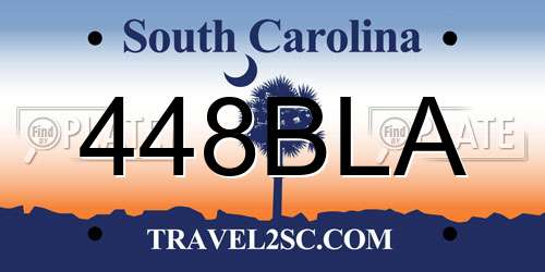 448BLA South Carolina License Plate