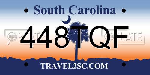 448TQF South Carolina License Plate