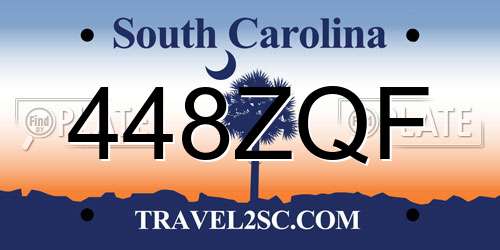 448ZQF South Carolina License Plate
