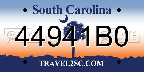 44941B0 South Carolina License Plate