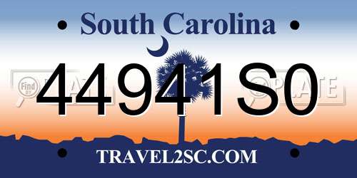 44941S0 South Carolina License Plate