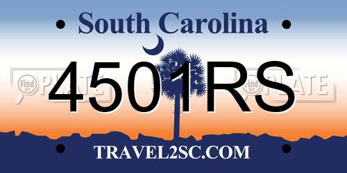 4501RS South Carolina License Plate