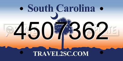 4507362 South Carolina License Plate