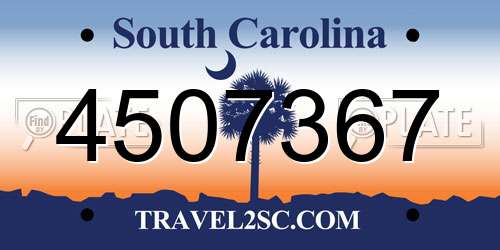 4507367 South Carolina License Plate