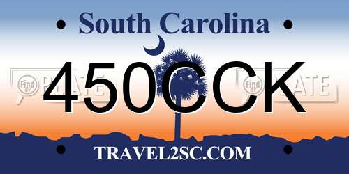 450CCK South Carolina License Plate
