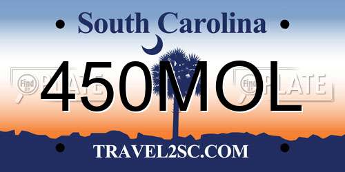 450MOL South Carolina License Plate