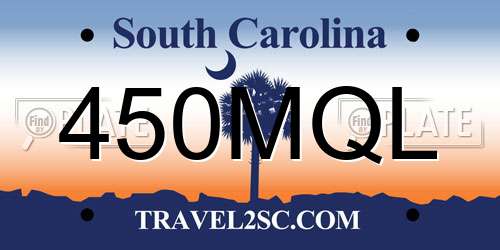 450MQL South Carolina License Plate