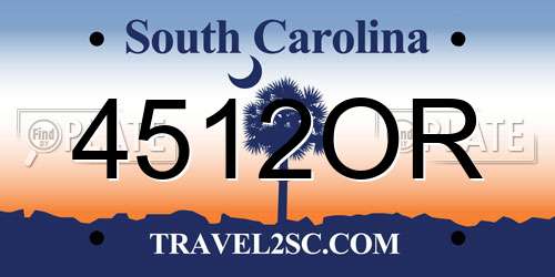 4512OR South Carolina License Plate