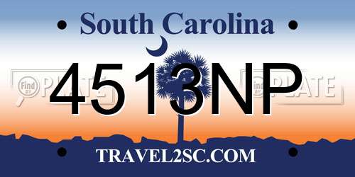 4513NP South Carolina License Plate