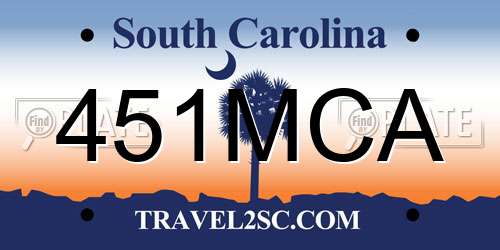 451MCA South Carolina License Plate