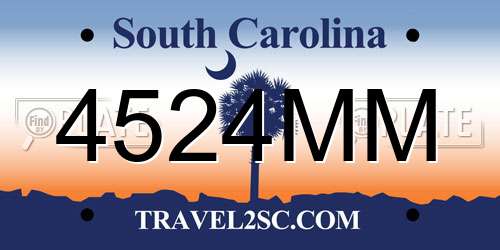 4524MM South Carolina License Plate