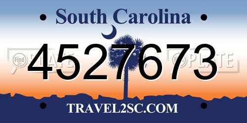 4527673 South Carolina License Plate
