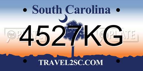 4527KG South Carolina License Plate