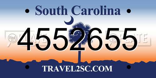 4552655 South Carolina License Plate