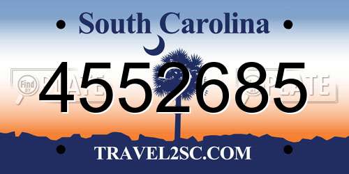 4552685 South Carolina License Plate