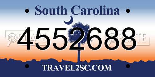 4552688 South Carolina License Plate