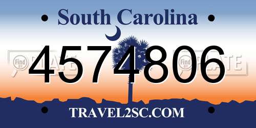 4574806 South Carolina License Plate