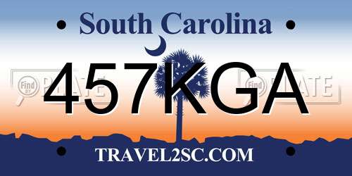 457KGA South Carolina License Plate