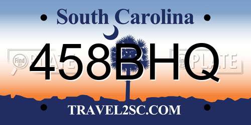 458BHQ South Carolina License Plate