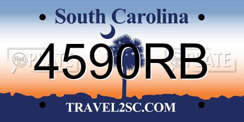 4590RB South Carolina License Plate