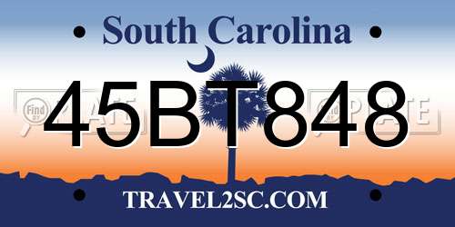 45BT848 South Carolina License Plate
