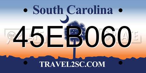45EB060 South Carolina License Plate