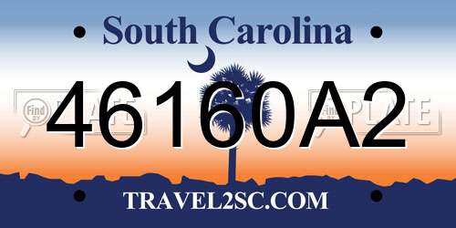 46160A2 South Carolina License Plate