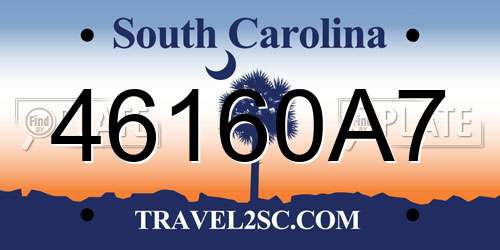 46160A7 South Carolina License Plate