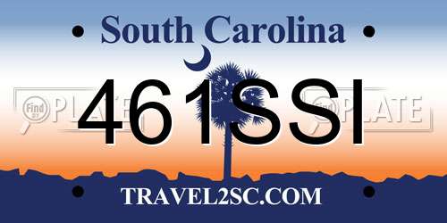 461SSI South Carolina License Plate