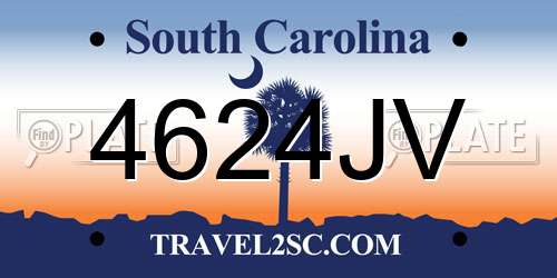 4624JV South Carolina License Plate