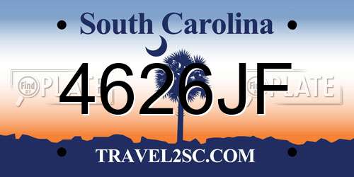 4626JF South Carolina License Plate