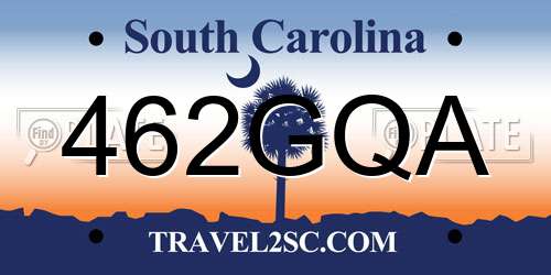 462GQA South Carolina License Plate