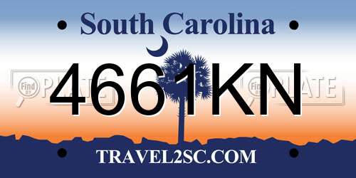 4661KN South Carolina License Plate