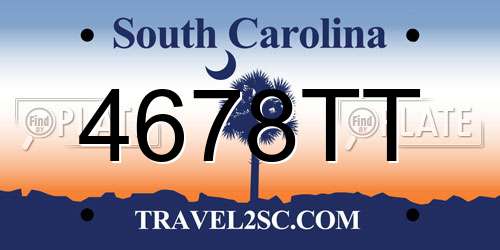 4678TT South Carolina License Plate
