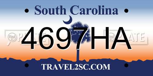 4697HA South Carolina License Plate