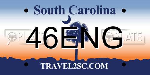 46ENG South Carolina License Plate