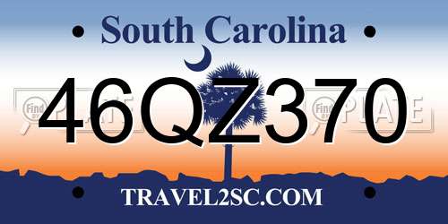 46QZ370 South Carolina License Plate