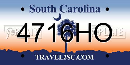 4716HO South Carolina License Plate