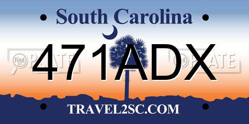 471ADX South Carolina License Plate