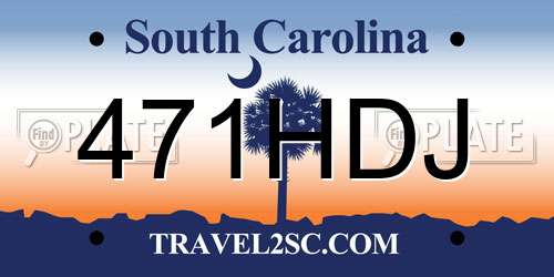 471HDJ South Carolina License Plate