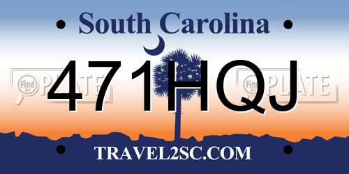 471HQJ South Carolina License Plate
