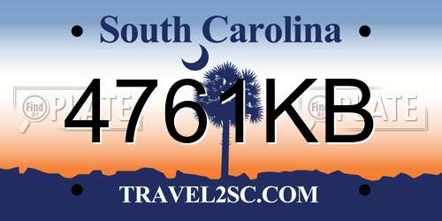 4761KB South Carolina License Plate