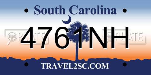 4761NH South Carolina License Plate
