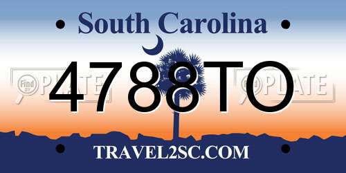 4788TO South Carolina License Plate