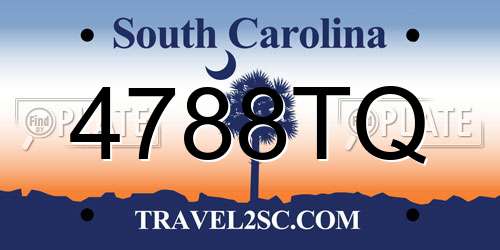 4788TQ South Carolina License Plate