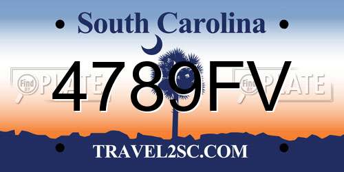 4789FV South Carolina License Plate